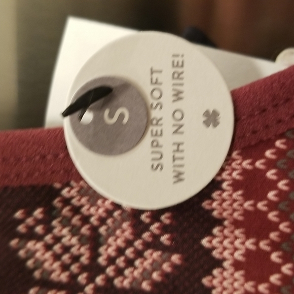 💕LUCKY BRAND💕 Bralettes (2 Pack) Snowflake Pattern & Black Small S NWT - Picture 5 of 8